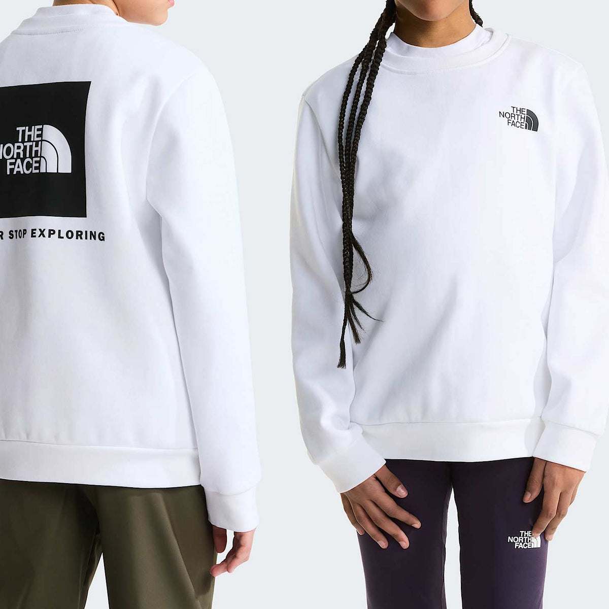 Felpa girocollo The North Face Evolution Box NSE NF0A8F9WFN4 TNF White Unisex bambino