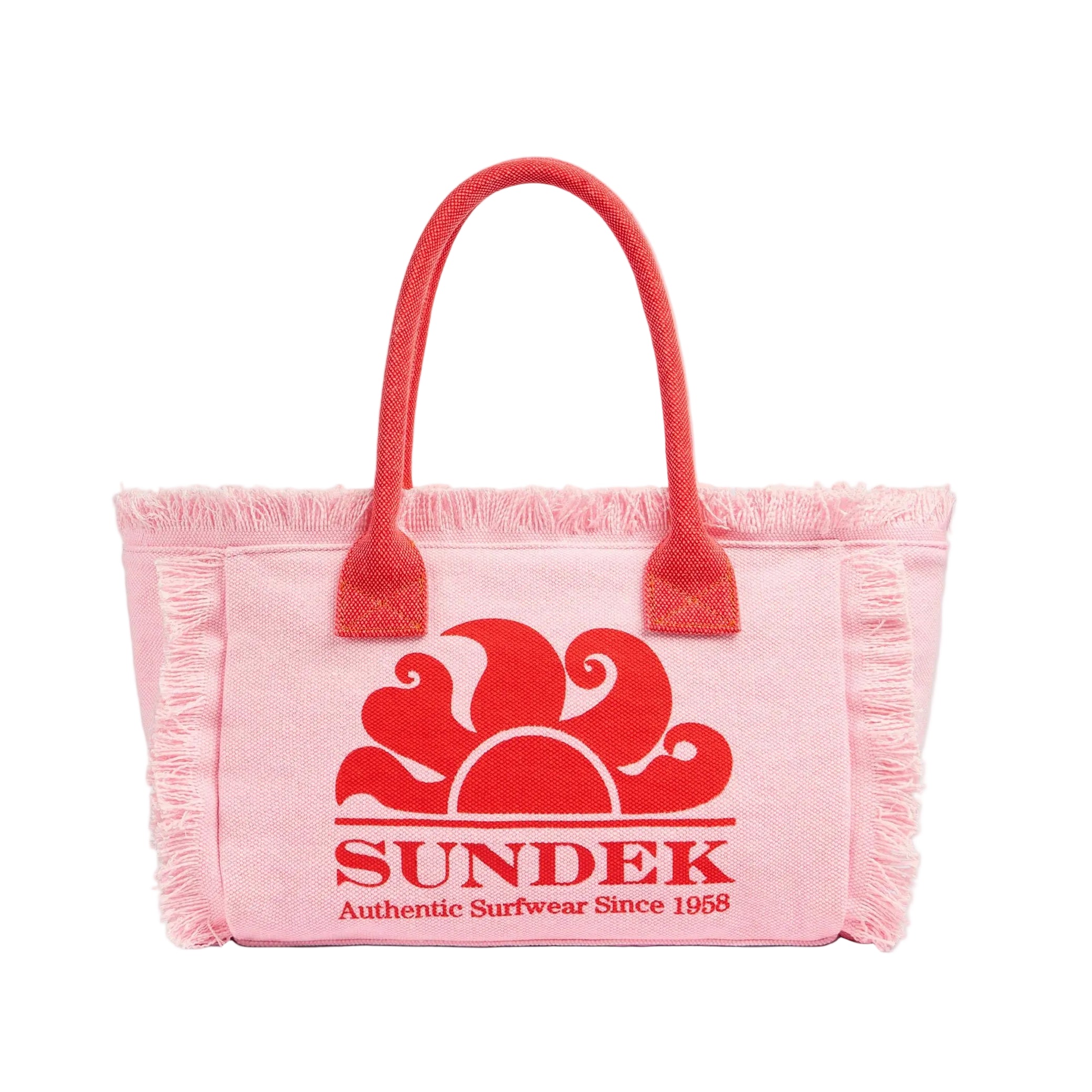 Tote Bag regular Sundek con effetto stone washed AW909ABCA600 Quartz Pink