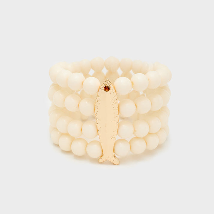 Bracciale multifilo Nalì DUBR0065 Bianco