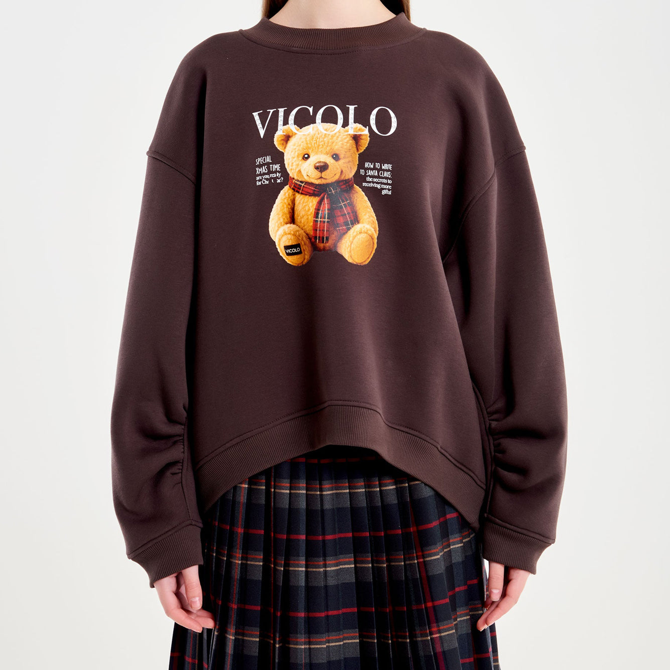 Felpa con Orso Natale VICOLO RF0638 Donna