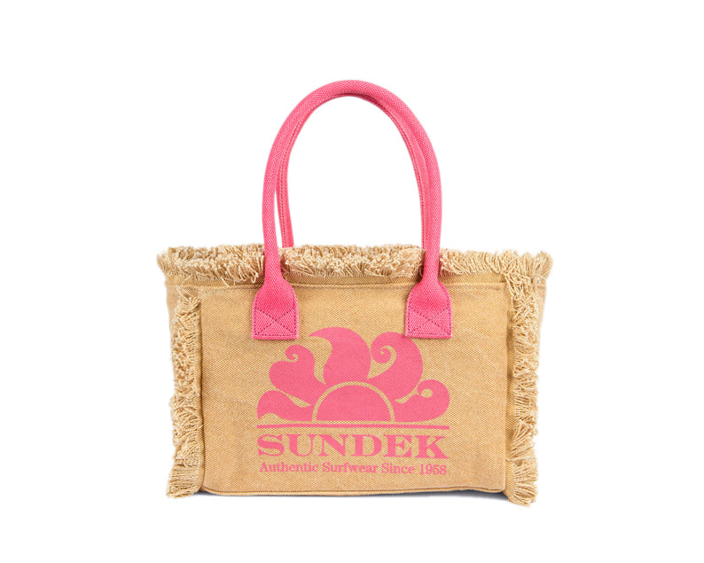Tote Bag regular Sundek con effetto stone washed AW909ABCA600 Durian