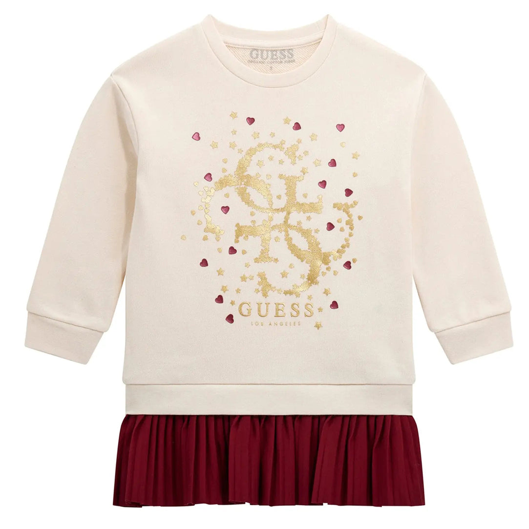 Abito manica lunga GUESS K5BK07 Cream White Bambina
