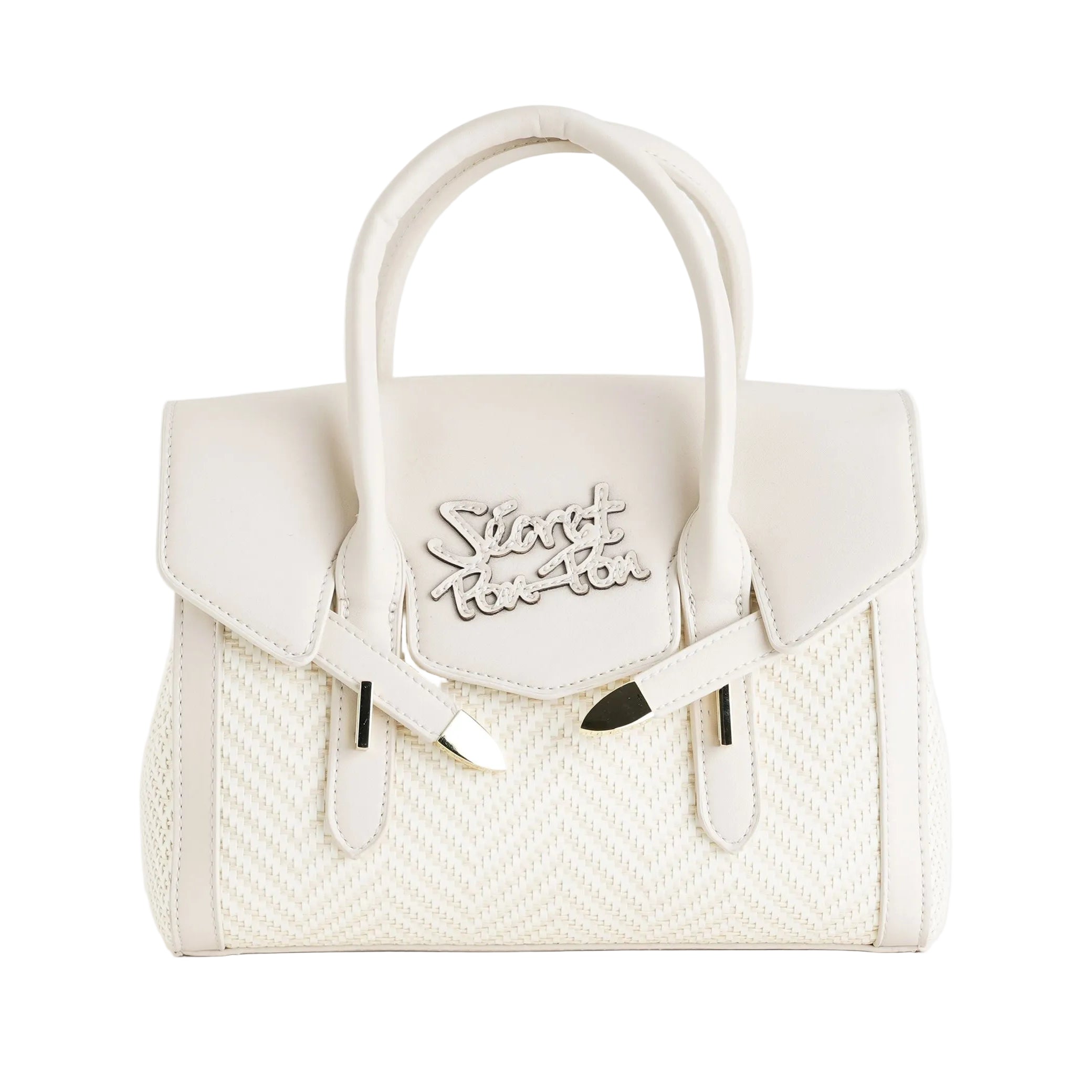 Borsa a mano SECRET PON-PON YALIS STRAW SMALL Milk