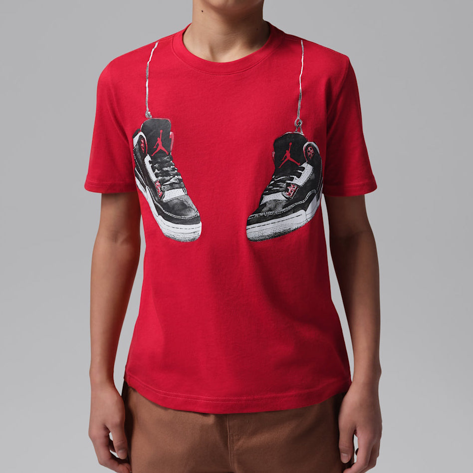 Jordan Hanging AJ3 T-Shirt Gym Red 95F483-R78 – T-shirt bambino unisex grafica Air Jordan 3