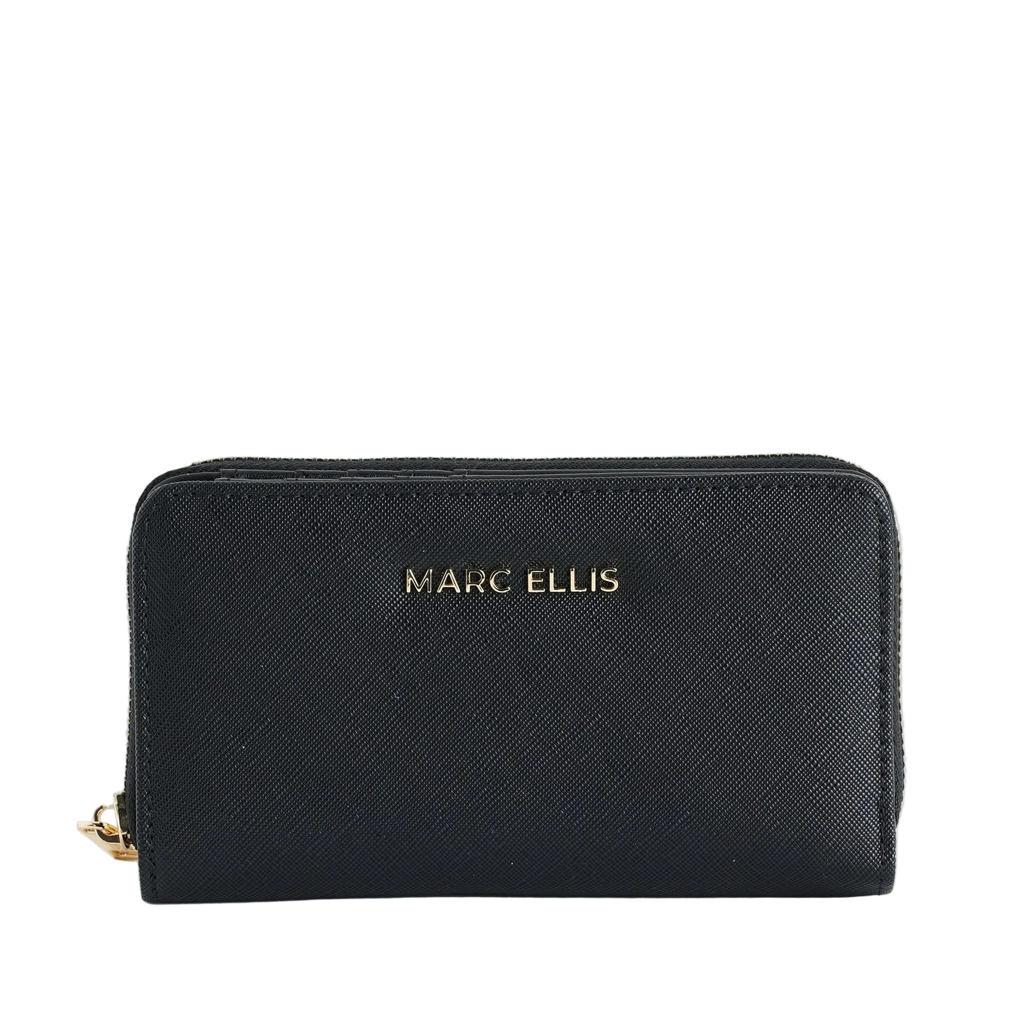 Portafoglio Marc Ellis Son MF da donna in similpelle, chiusura clip e zip, 8 slot portacarte, 9x16x3 cm