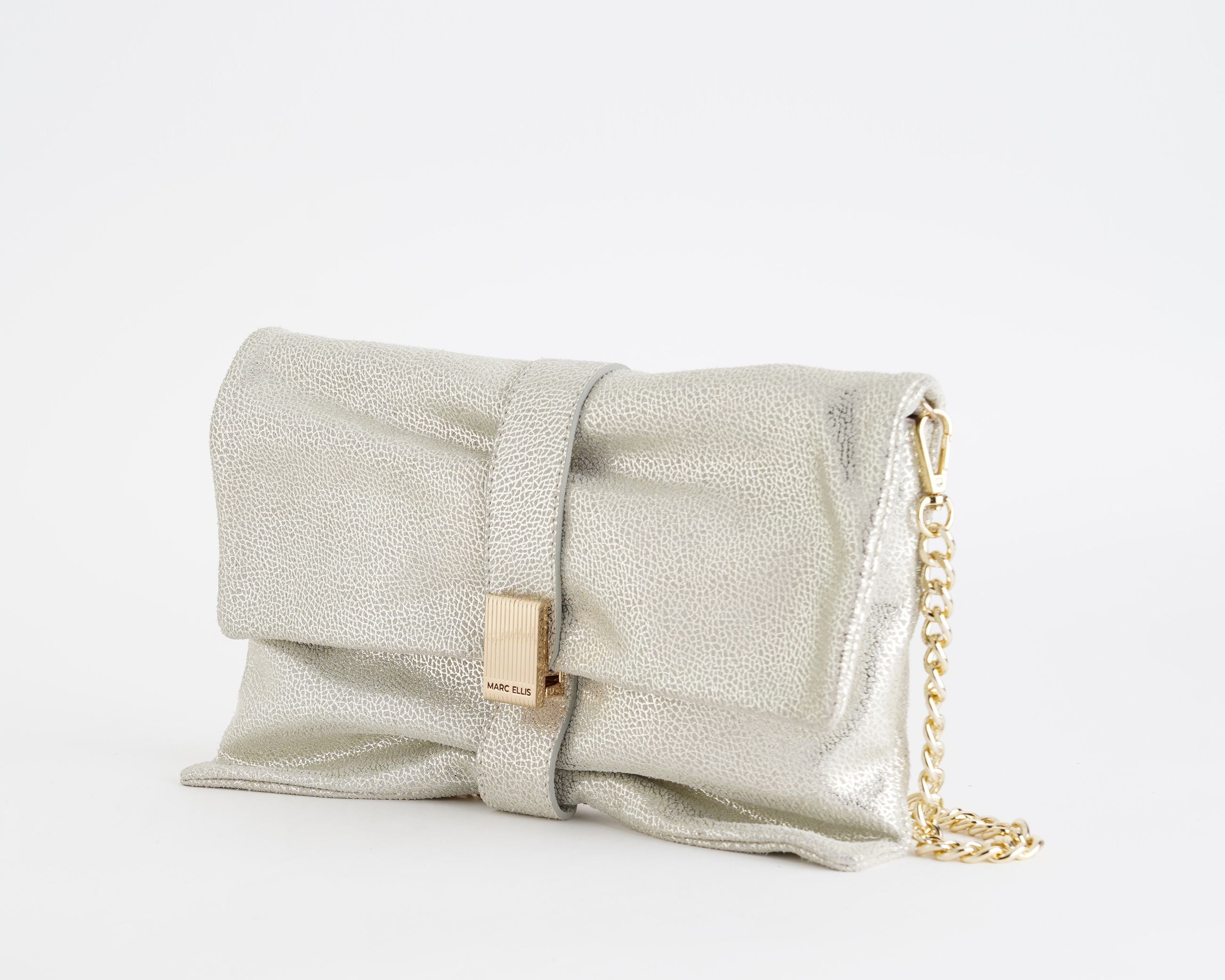 Pochette in suede Marc Ellis Gold/Gold