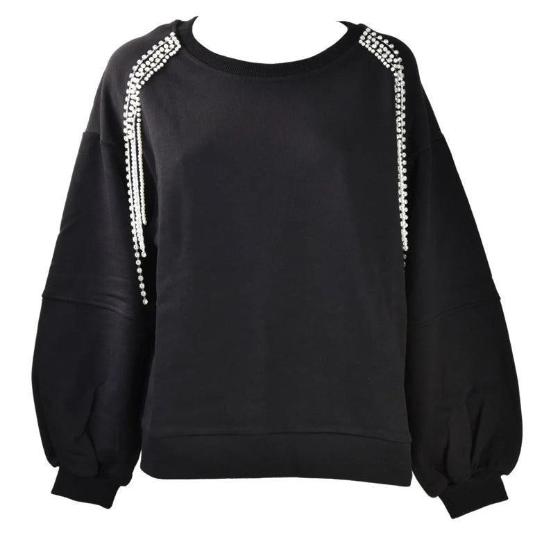 Felpa TWINSET 252LI2MCC Nero Donna