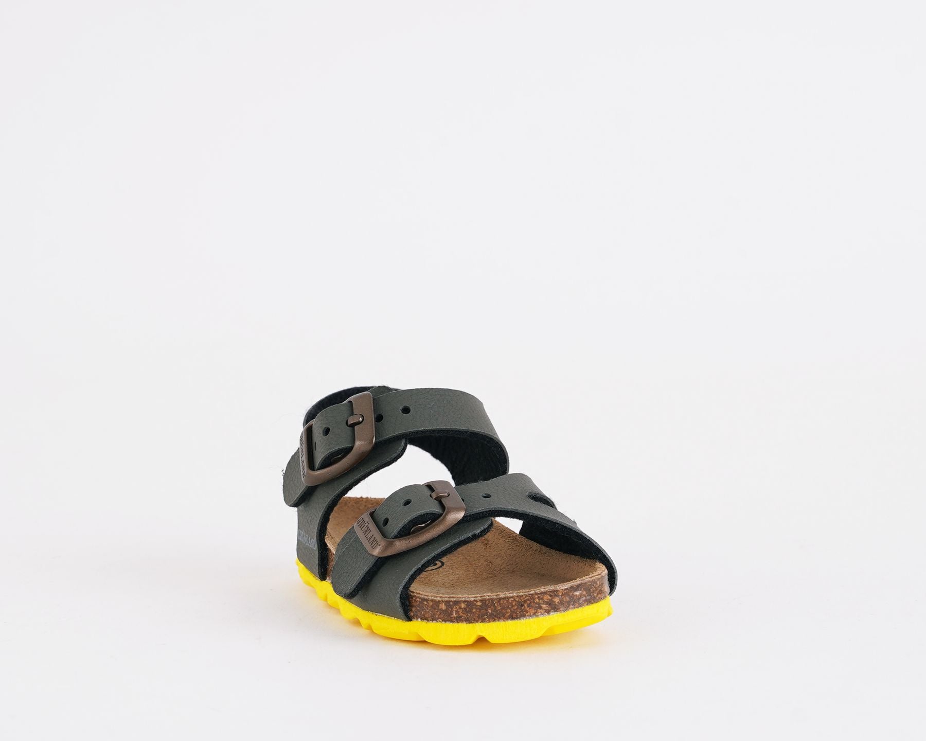 GRUNLAND SB0025 Sandalo Aria Bambino Oliva Giallo