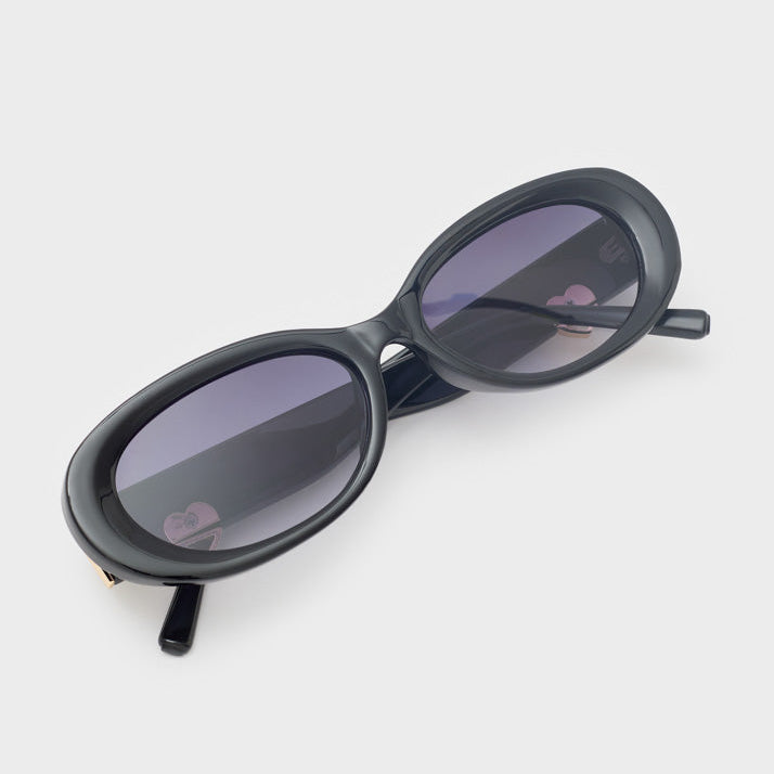 Occhiali da sole Nalì Lucy Oval SUOC0157 Nero Donna