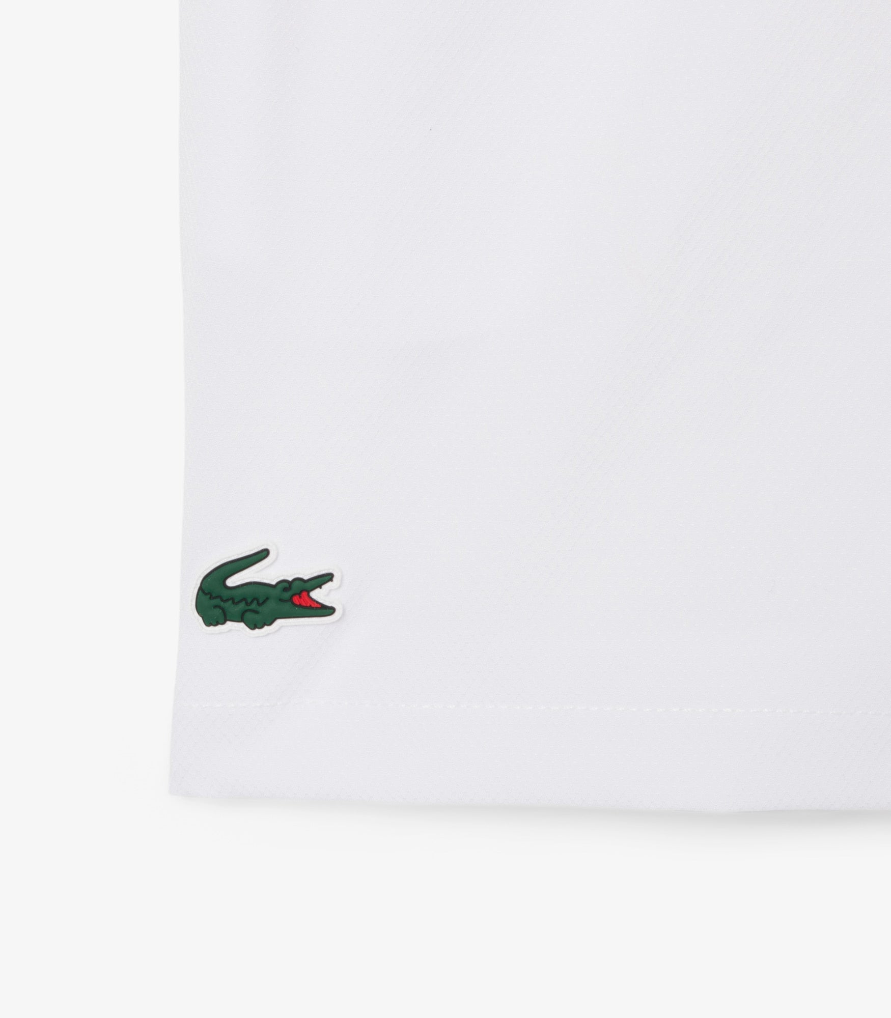 Shorts Lacoste GJ0829 bianco unisex bambino - taffetà a rombi, vita elasticizzata, tasche laterali, taglie 8A-16A