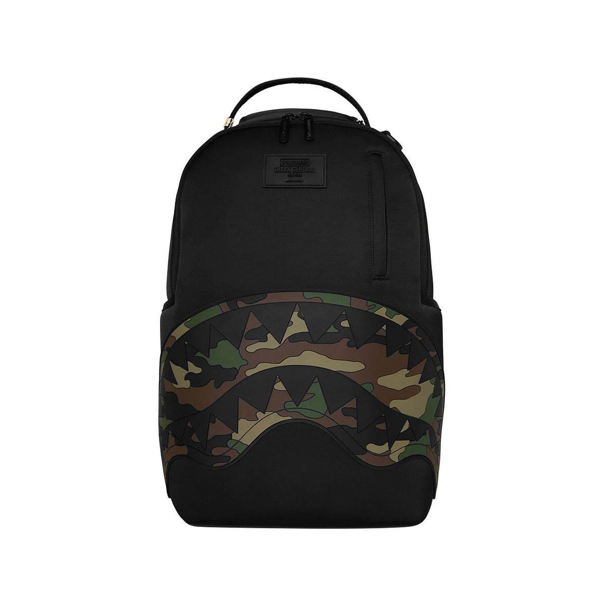 Zaino Sprayground Shark Central Black Nylon Camo Embossed 910B9331NSZ Unisex Bambino