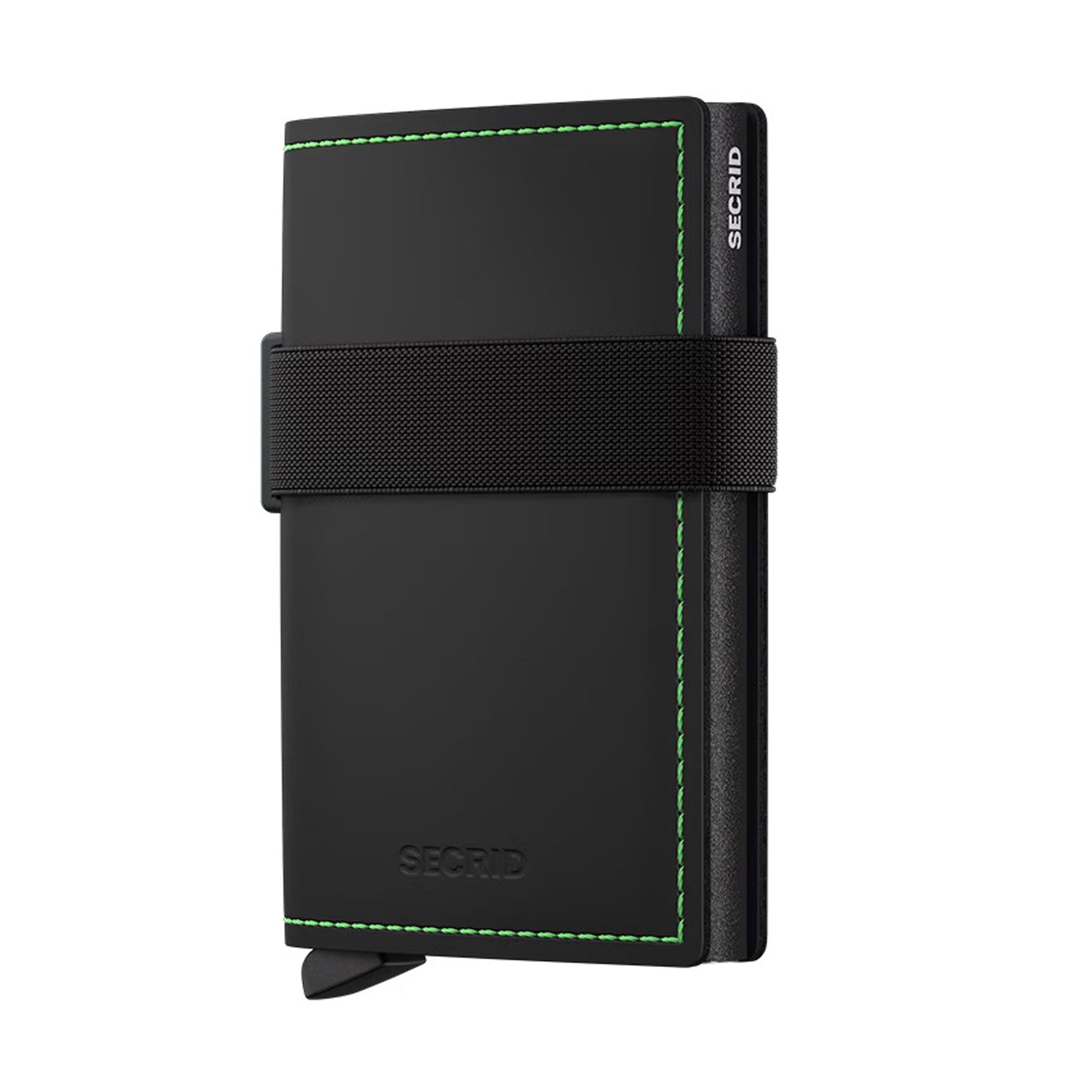 Portafoglio Secrid BMA-Black-Green colore Black/Green – bandwallet con fascia elastica e protezione RFID