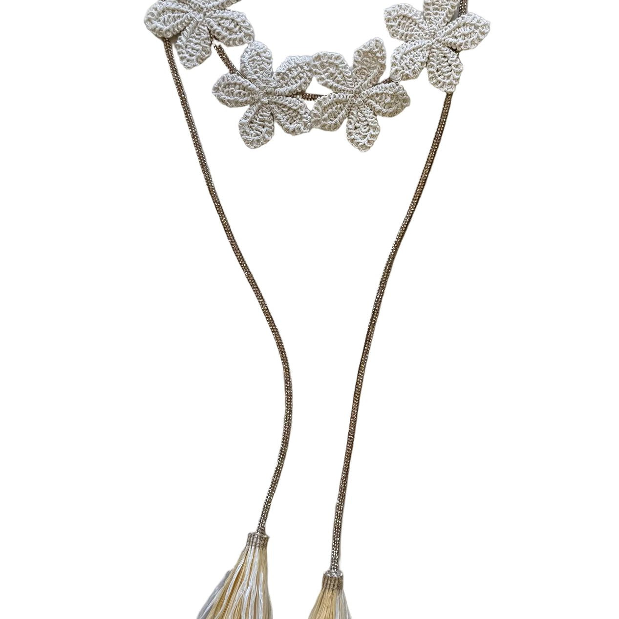Collana con fiori in crochet PHO 2723006G Donna