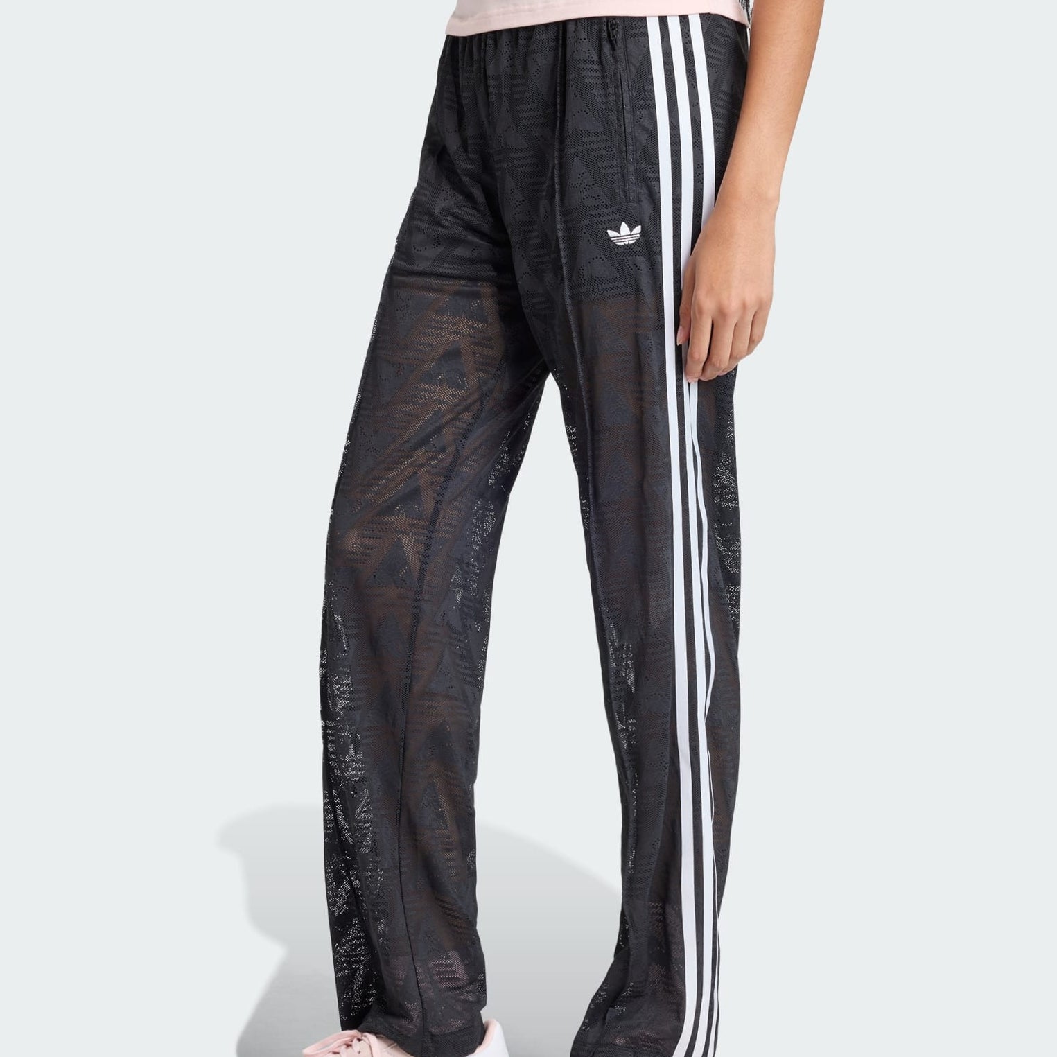 Pantaloni Adidas Classic Lace Firebird KD0346 neri donna vista frontale