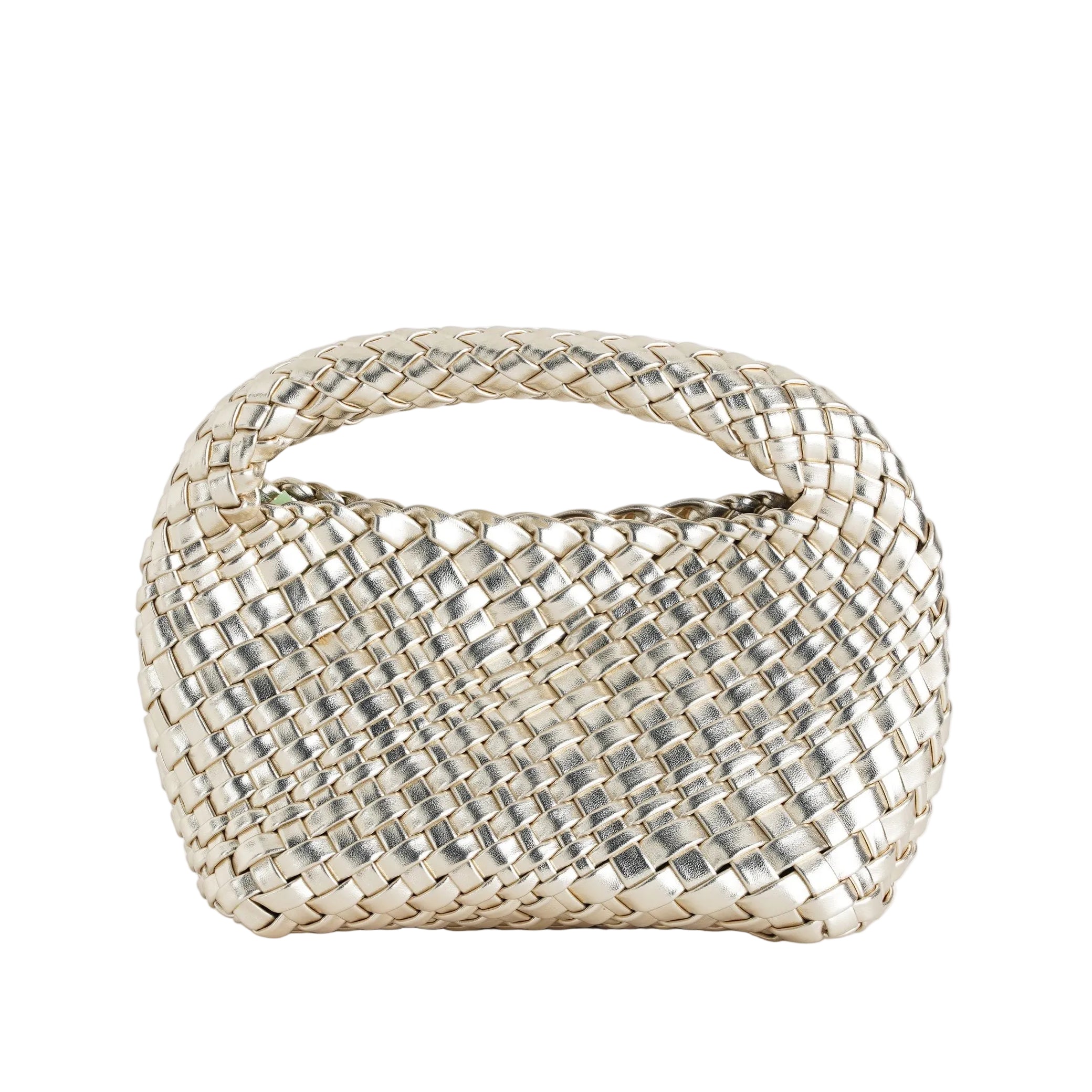Borsa a mano donna EXE OM605-1 Oro in similpelle intrecciata