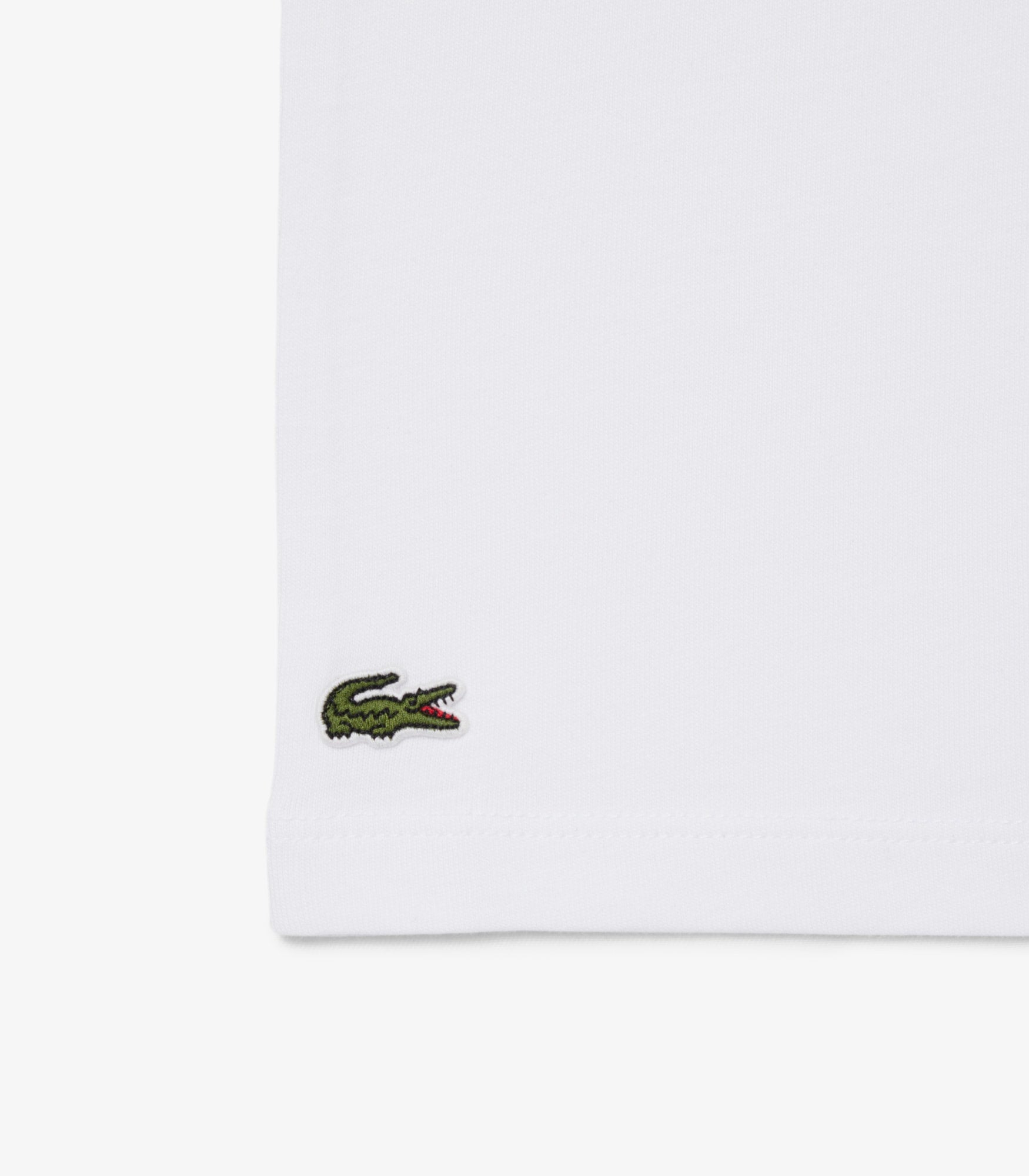 T-shirt Lacoste 947587-W8L Bianco Unisex bambino logo cucito