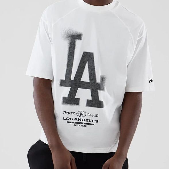 T-Shirt boxy New Era LA Dodgers MLB 60897506 Bianco Uomo