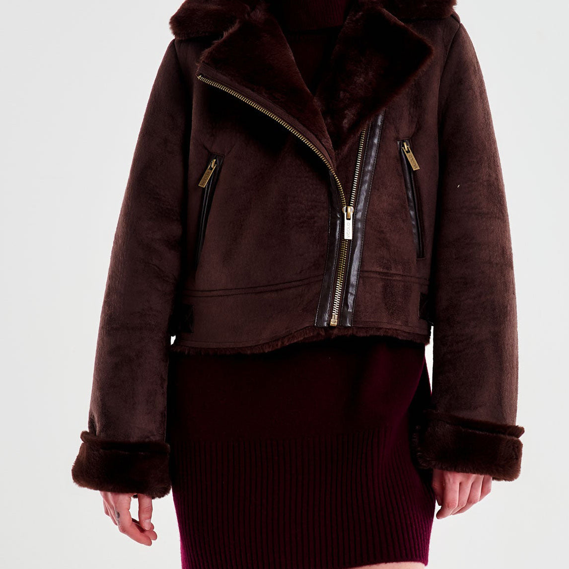 Giubbotto cropped VICOLO TF0090 Moro Donna