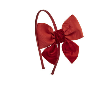 Cerchietto Bambina Fiocco Grograin SIENA 9 cm