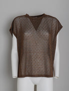 Maglia in lurex Anonyme K46SB301 Bronze