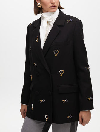 Blazer americano LOLA CASADEMUNT LF2502014 Nero Donna