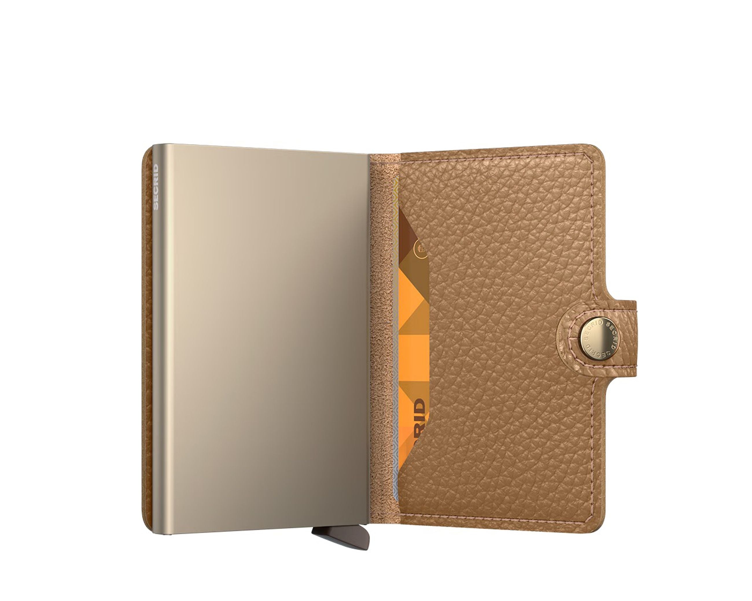 Portafoglio Secrid MPE-Cappuccino colore Cappuccino – miniwallet in pelle con protezione RFID
