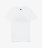T-shirt Lacoste TJ0803 bianco unisex bambino - coccodrillo XXL stampato, tecnologia Ultra Dry, taglie 8A-16A