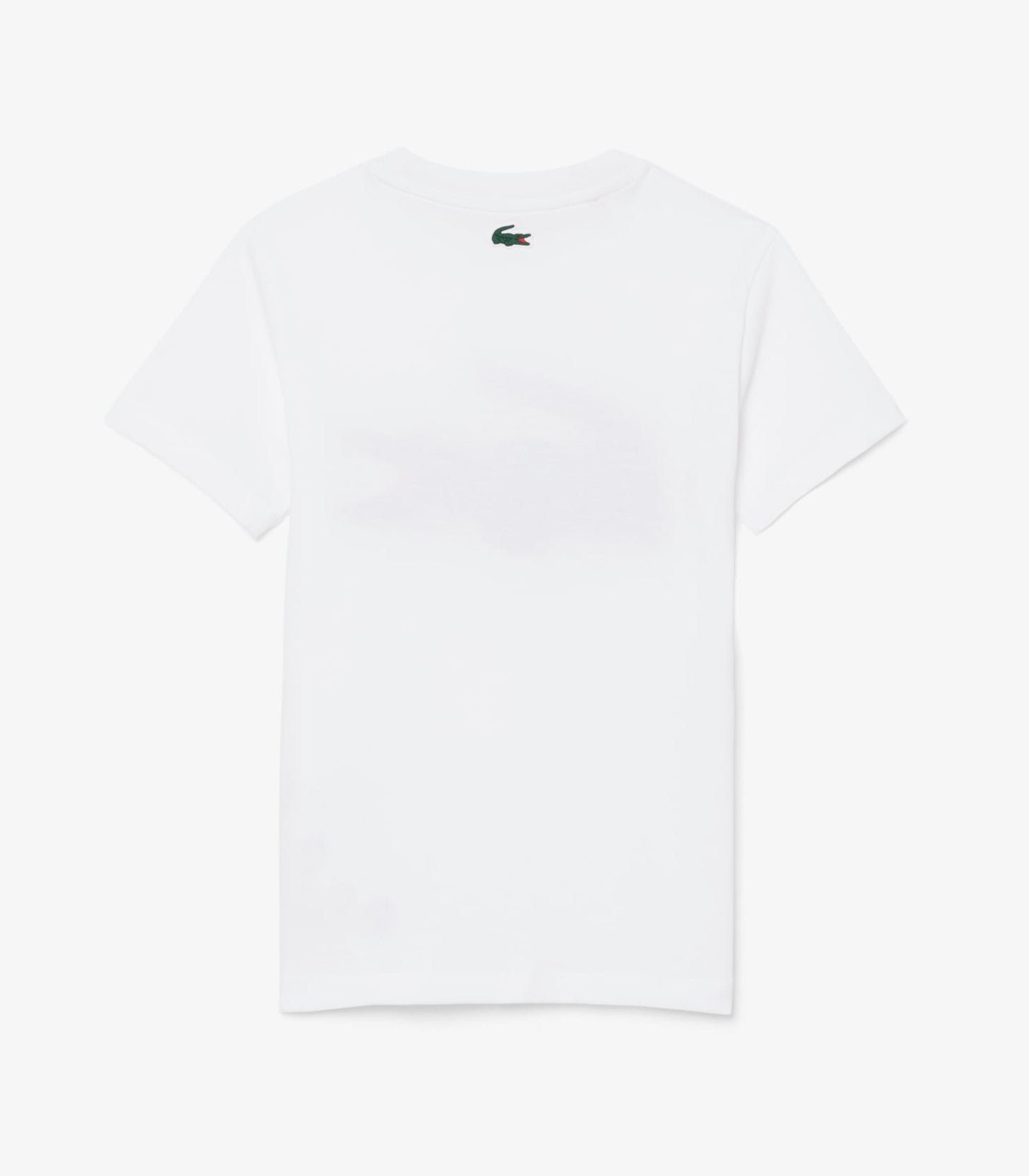 T-shirt Lacoste TJ0803 bianco unisex bambino - coccodrillo XXL stampato, tecnologia Ultra Dry, taglie 8A-16A