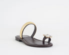 Sandalo basso donna EXE Margot KS.26.152 marrone, sottopiede in pelle e suola in gomma