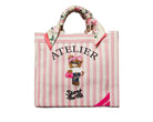 Borsa a mano Sécret Pon-Pon Saint Tropez Bag M Beige/Rose Donna – tracolla regolabile, chiusura zip, H.31xL.35xP.14 cm
