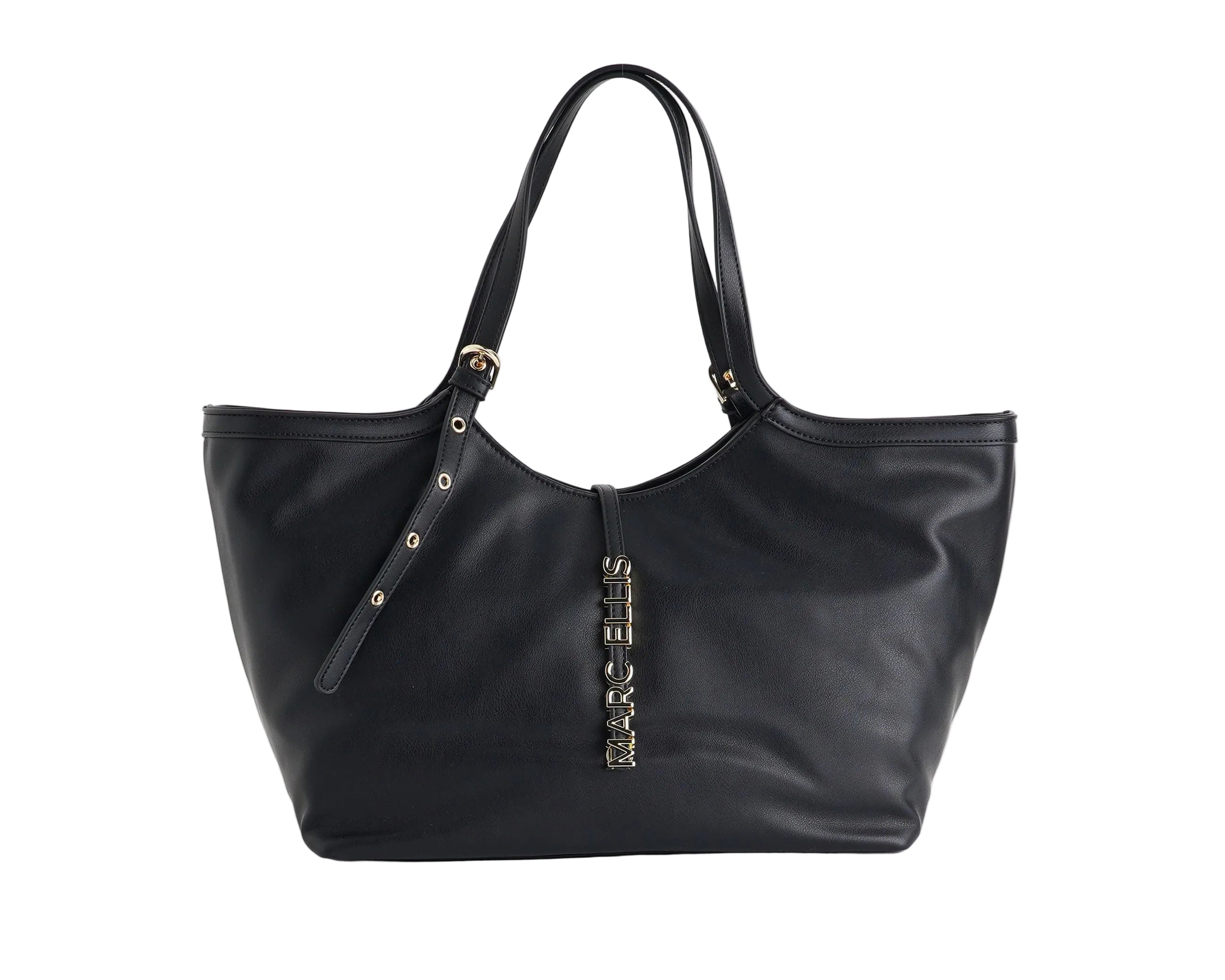 Borsa Marc Ellis Scarlett Macro Black/Gold - Visione Frontale

