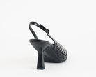 Decolletè Melluso E1857 pelle nera cinturino regolabile tacco 80mm donna vista posteriore