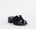 Sandali donna MELLUSO K56075Q Nero in suede con strass 