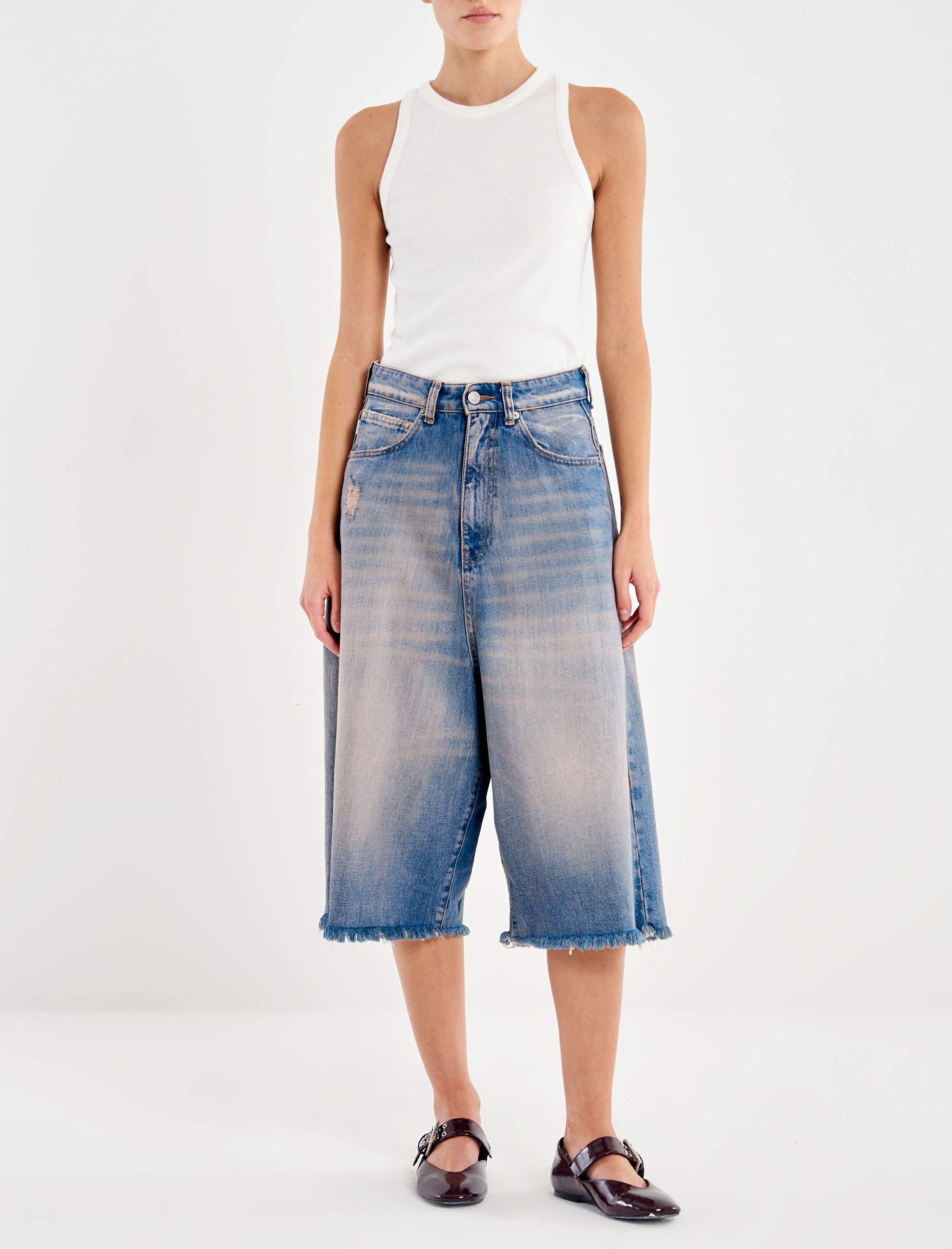 Bermuda in jeans DAB5082 Denim Blu Donna