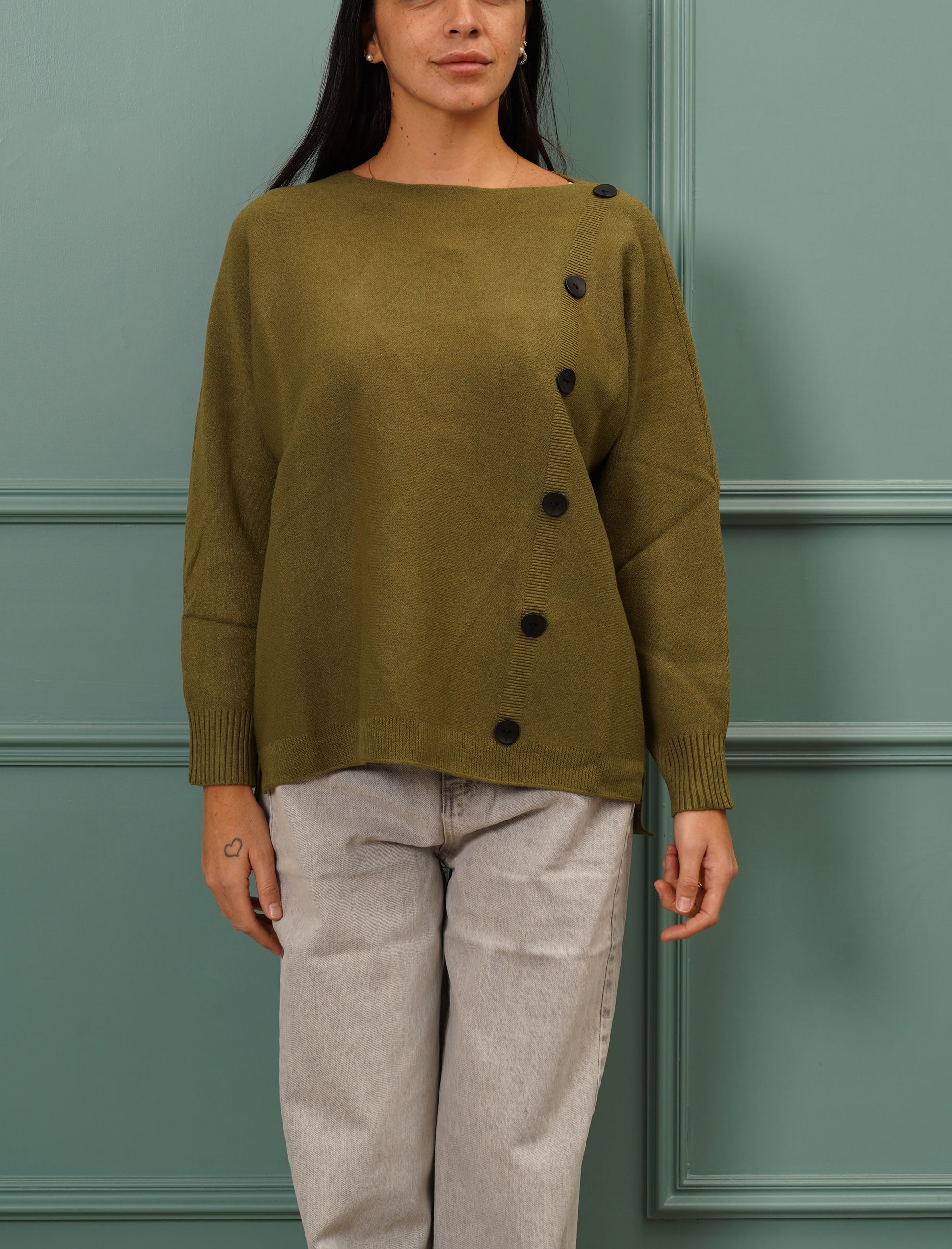 Maglia con dettaglio bottoncini BB GLAMOUR JN1032 Donna