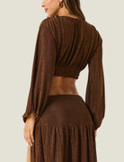 Top Crop 4Giveness Lurex resort 126WCUTP5758 Bronzo