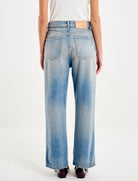 Jeans Vicolo Icon Kate DAB5092 vita alta straight fit denim chiaro effetto vintage donna