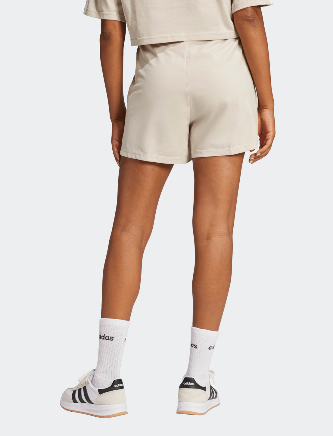 Vista posteriore shorts Adidas W 3S JE1195 Wonder Alumina donna