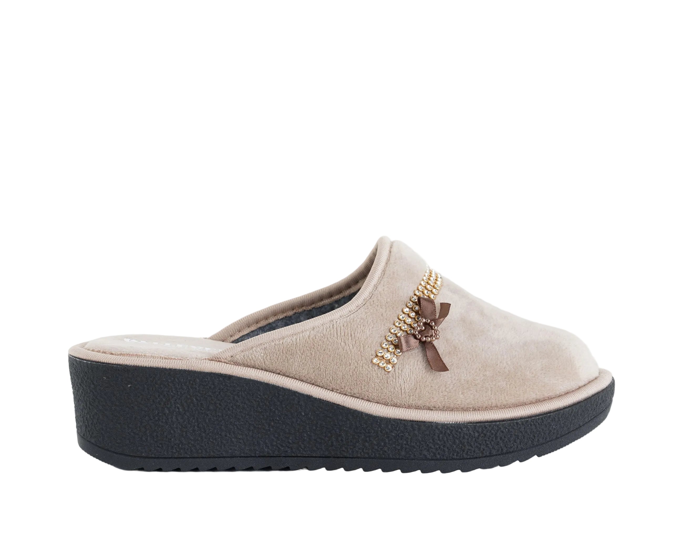 Pantofole Valleverde 58252 Ecrù Donna