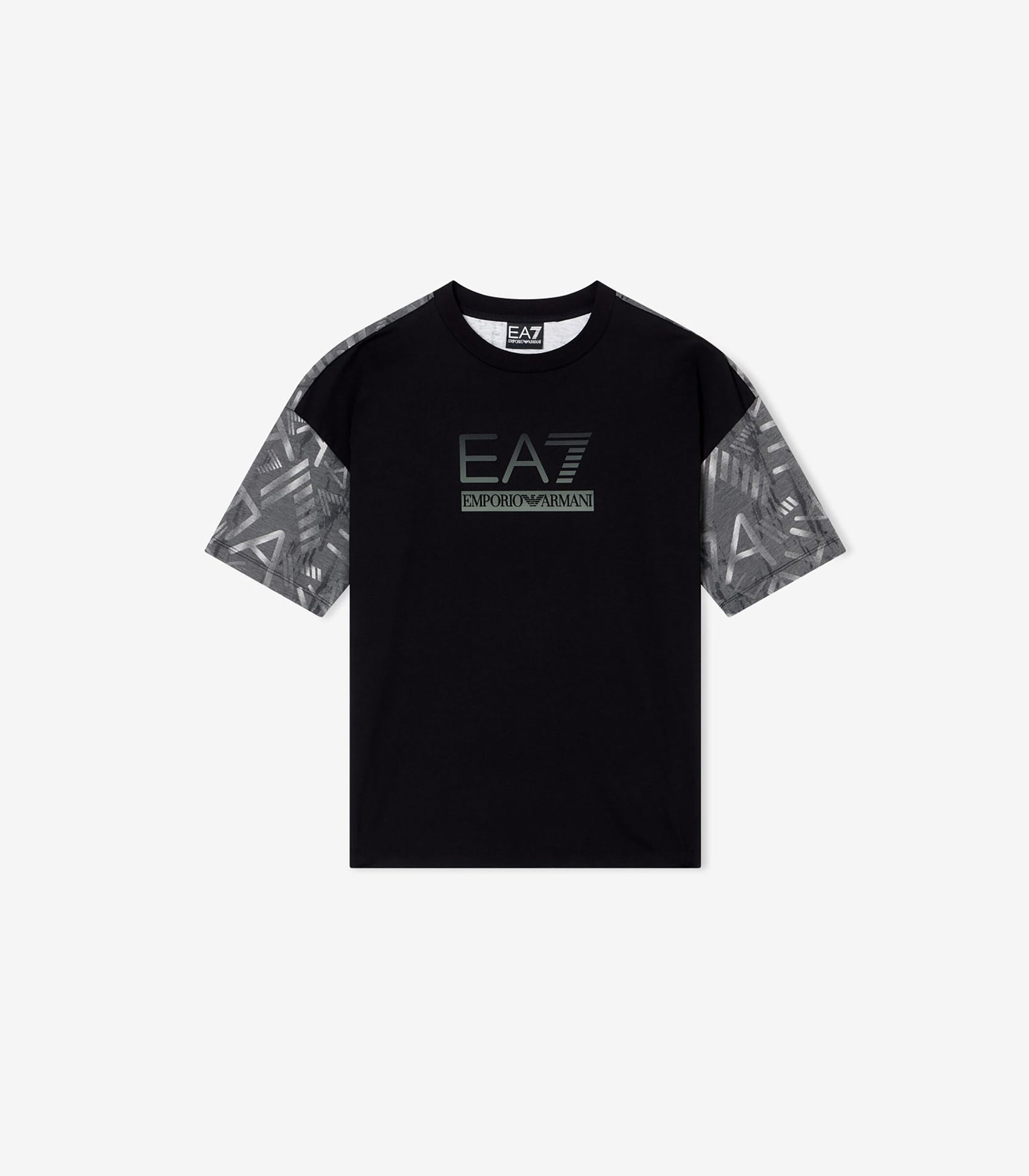 T-Shirt EA7  7B000179AF16548 Nero Bambino