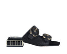 EXÈ Sandalo Summer-871 fibbie strass nero donna - art. SUMMER-871