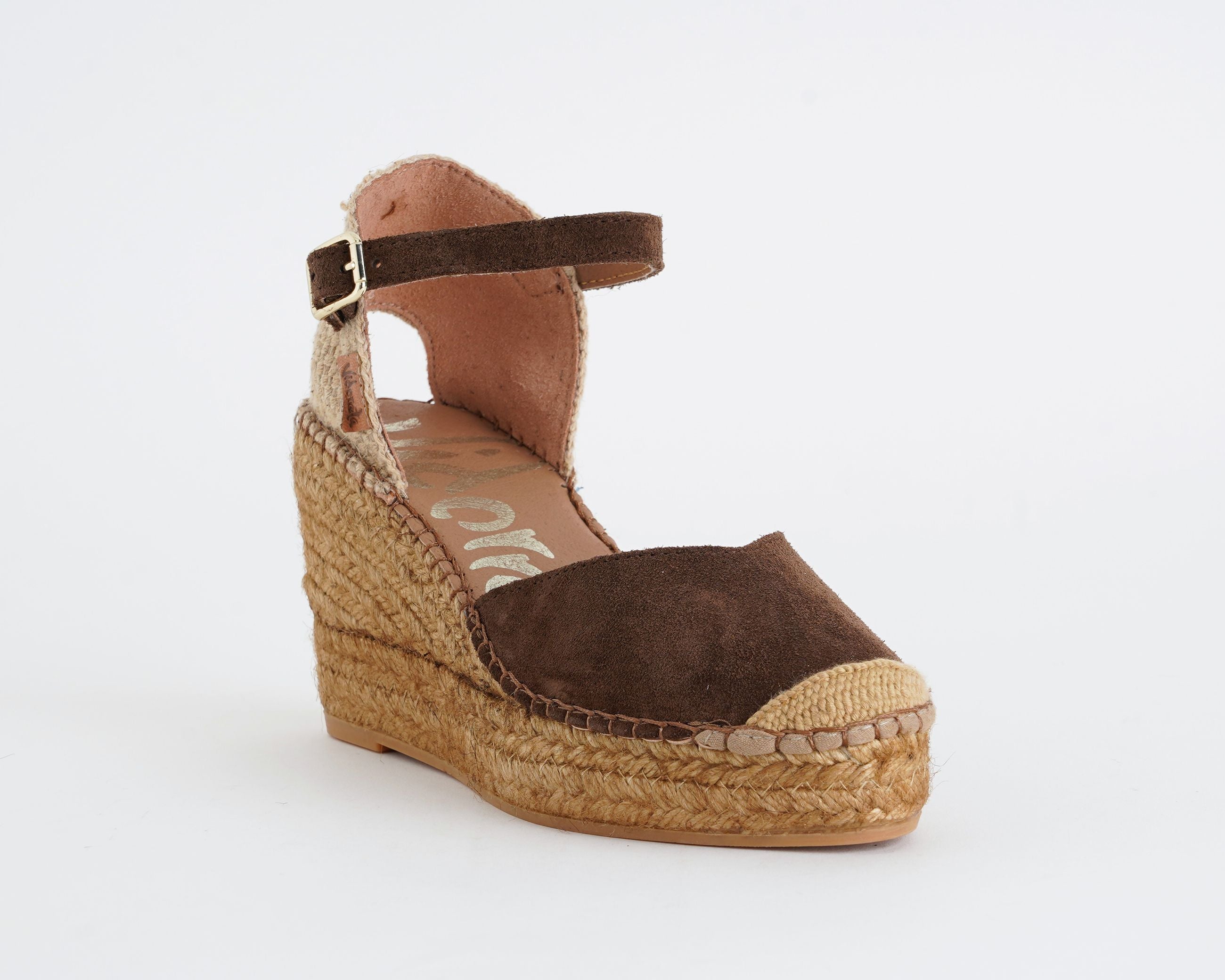 Vidorreta 0313V Espadrillas Camoscio Zeppa Fibbia Donna VIDORRETA Testa di Moro