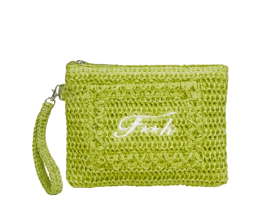 Pochette in rafia F**k FA26-SW0007LI Lime Donna