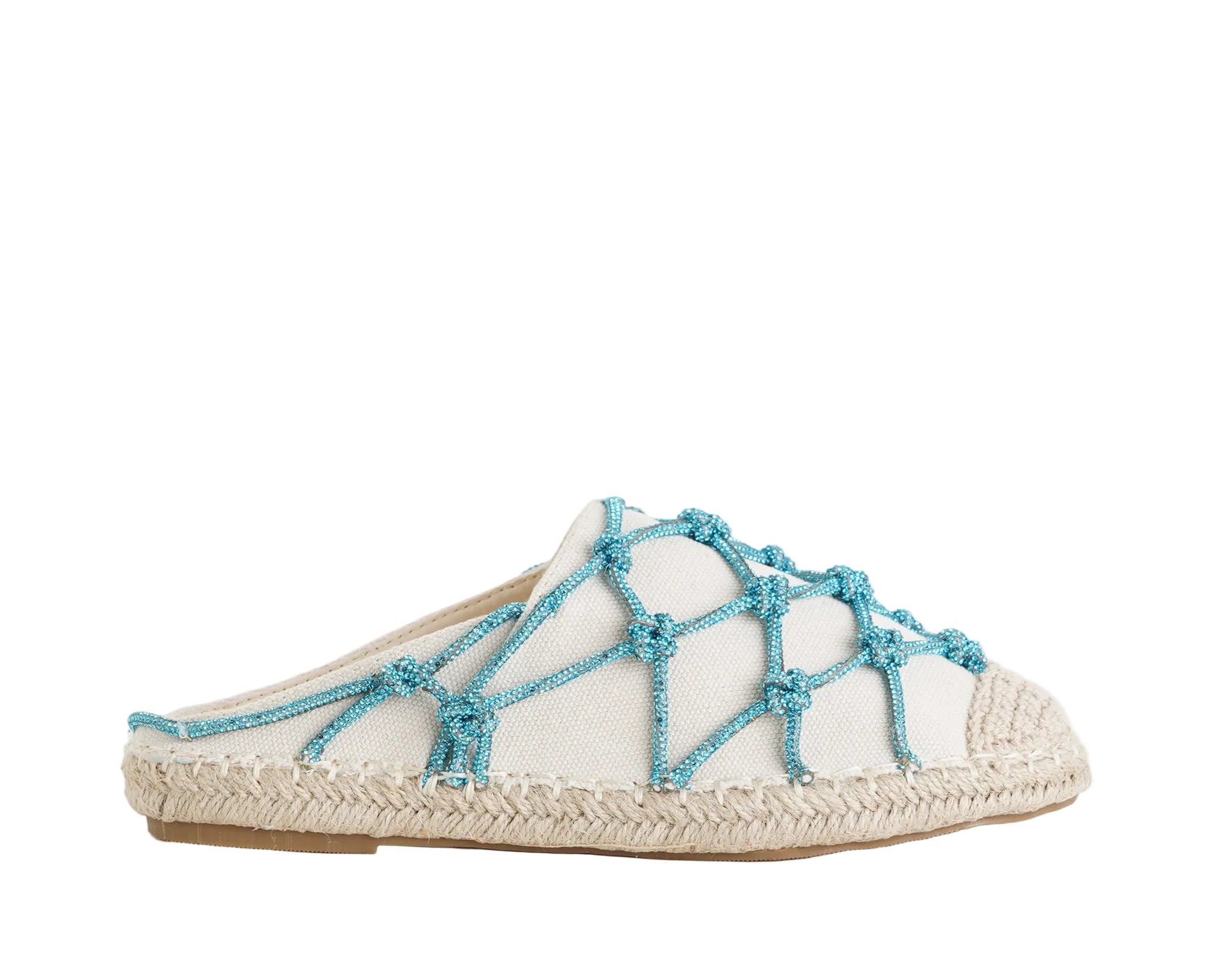 Sabot con lacci glitter PHO 8723003 Turchese Donna