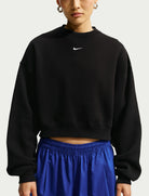 Felpa girocollo corta oversize Nike Studio IM8497-001 Total Black/(Sail)