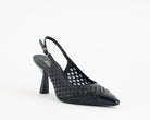 ecolletè Melluso E1857 pelle nera cinturino regolabile tacco 80mm donna 
