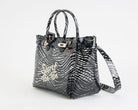 Borsa a mano Sécret Pon-Pon Brigitte Animalier Zebra Donna – tracolla rimovibile, chiusura zip, H.23xL.29xP.16 cm
