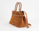 Borsa a spalla Marc Ellis Dorado Tote da donna in suede, chiusura clip e tracolla rimovibile, 24x38x18 cm
