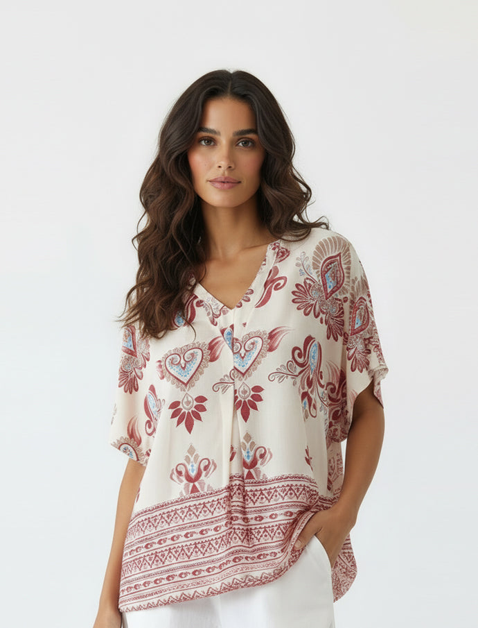 Blusa Anonyme Athens A46SB027 Burro