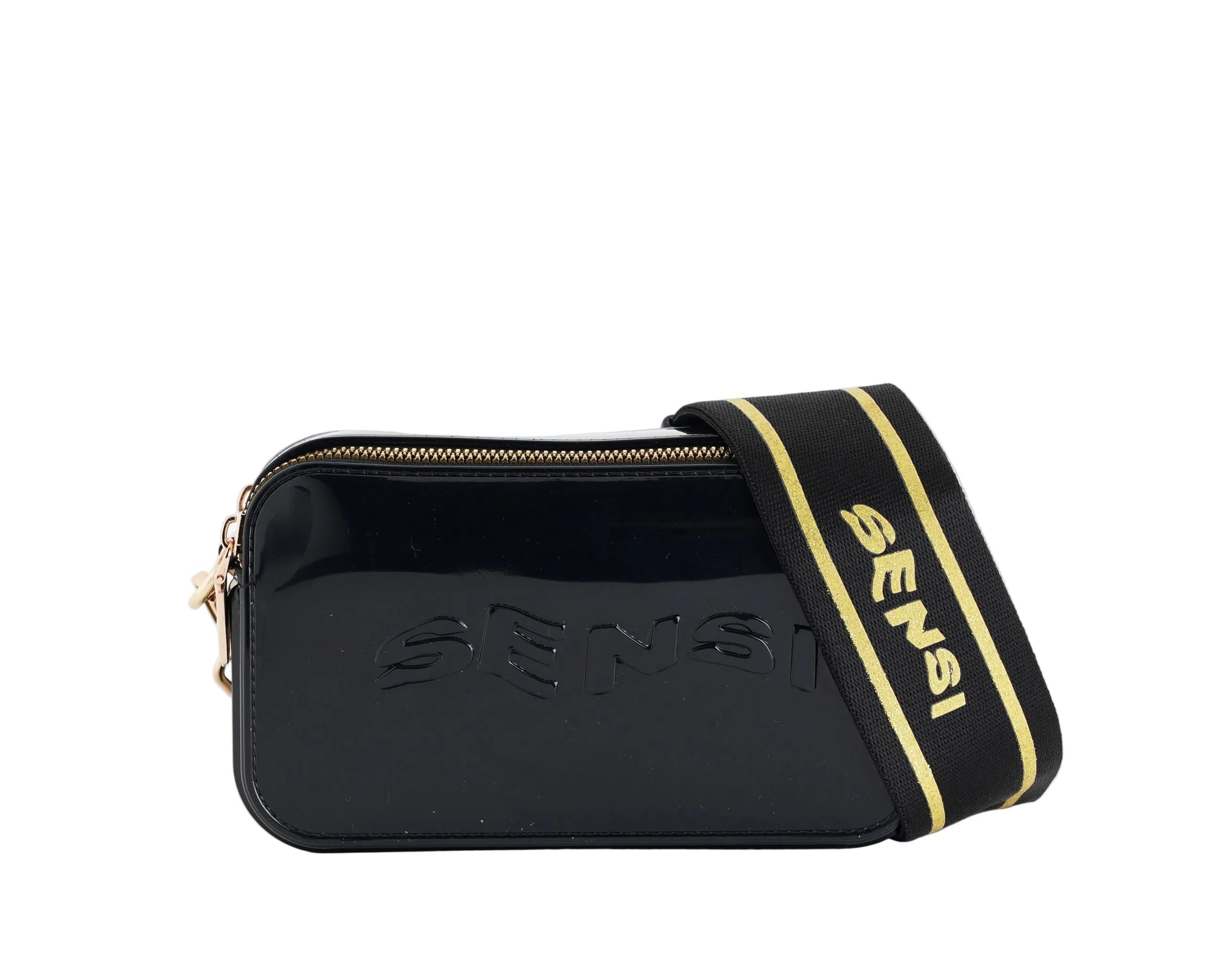 Borsa a tracolla in vernice Sensi 023/B Nero